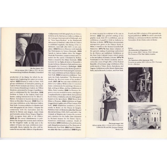 VINTAGE 1982 GIORGIO DE CHIRICO EXHIBITION at The Museum of Modern Art, New York - Picture 3 of 3